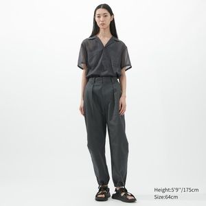 Uniqlo U Pleated Jogger Pants Sz 6 - Dark Gray